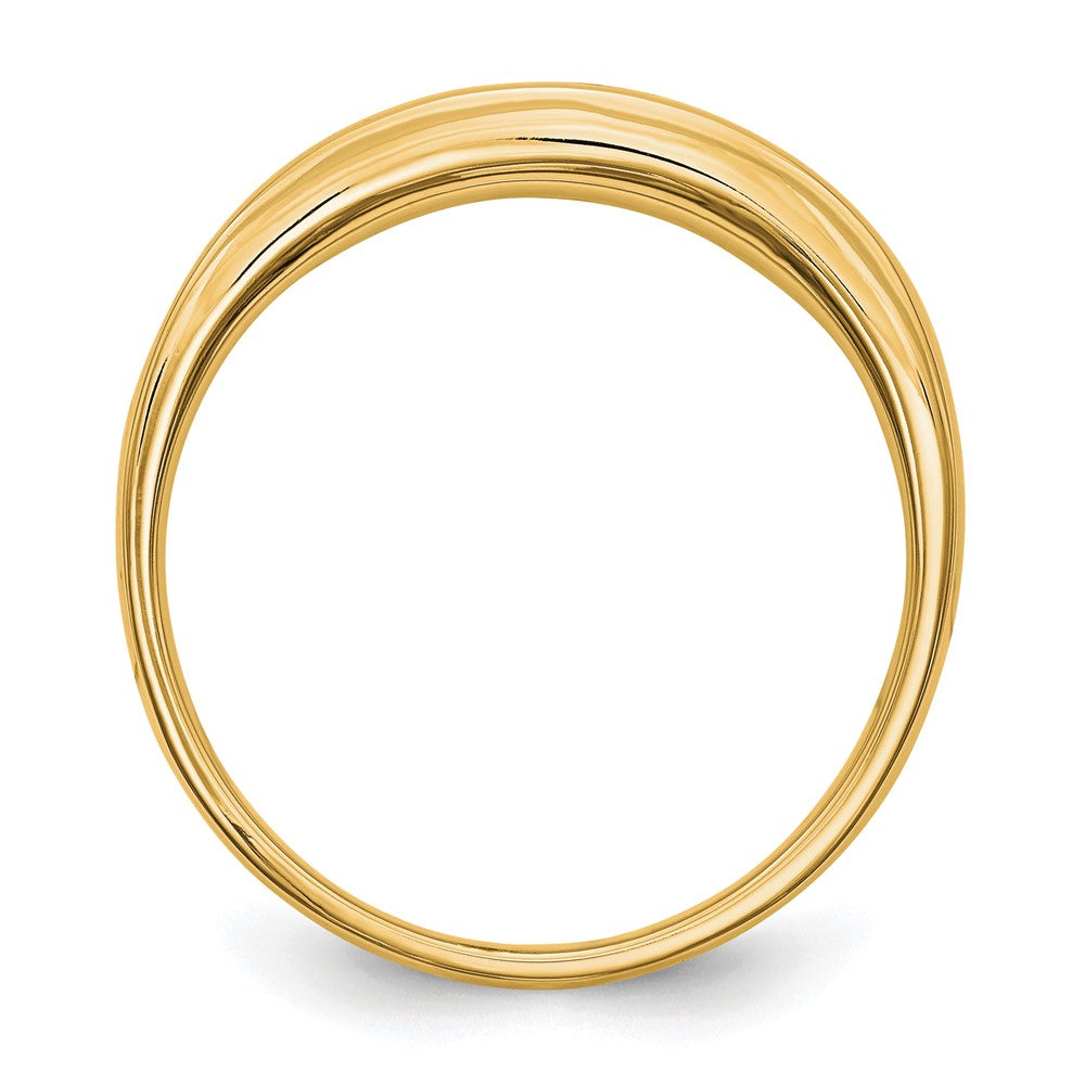 14K Yellow Gold 1/4 carat Diamond Complete Men's Channel Band