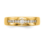 14K Yellow Gold 1/4 carat Diamond Complete Men's Channel Band