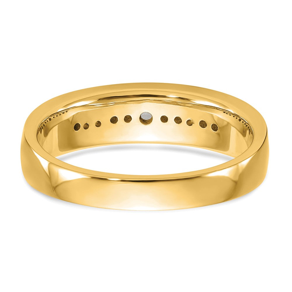14K Yellow Gold 1/4 carat Diamond Complete Men's Channel Band