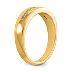 14K Yellow Gold 1/4 carat Diamond Complete Men's Channel Band