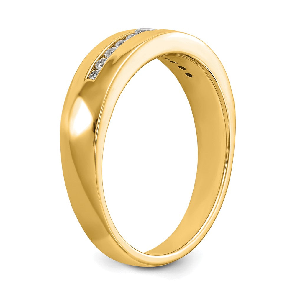 14K Yellow Gold 1/4 carat Diamond Complete Men's Channel Band