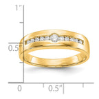 14K Yellow Gold 1/4 carat Diamond Complete Men's Channel Band