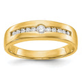 14K Yellow Gold 1/4 carat Diamond Complete Men's Channel Band