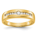 14K Yellow Gold 1/4 carat Diamond Complete Men's Channel Band