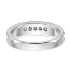 14K White Gold 5-Stone 1/4 carat Diamond Complete Men's Channel Band