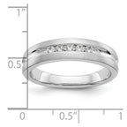 14K White Gold 5-Stone 1/4 carat Diamond Complete Men's Channel Band