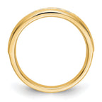 14K Yellow Gold Diamond Men's Band