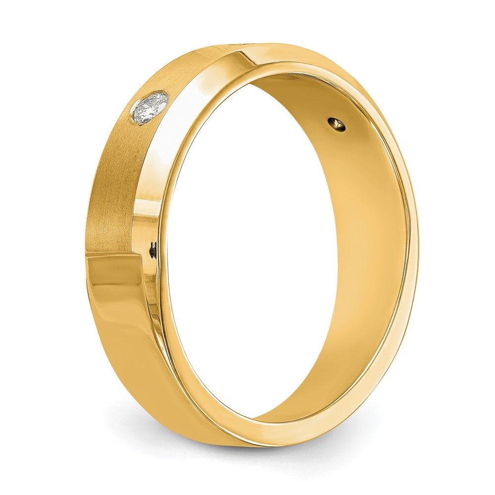 True Origin 14K Yellow Gold Men's 1/6 carat Lab Grown Diamond VS+ F+ Complete Band
