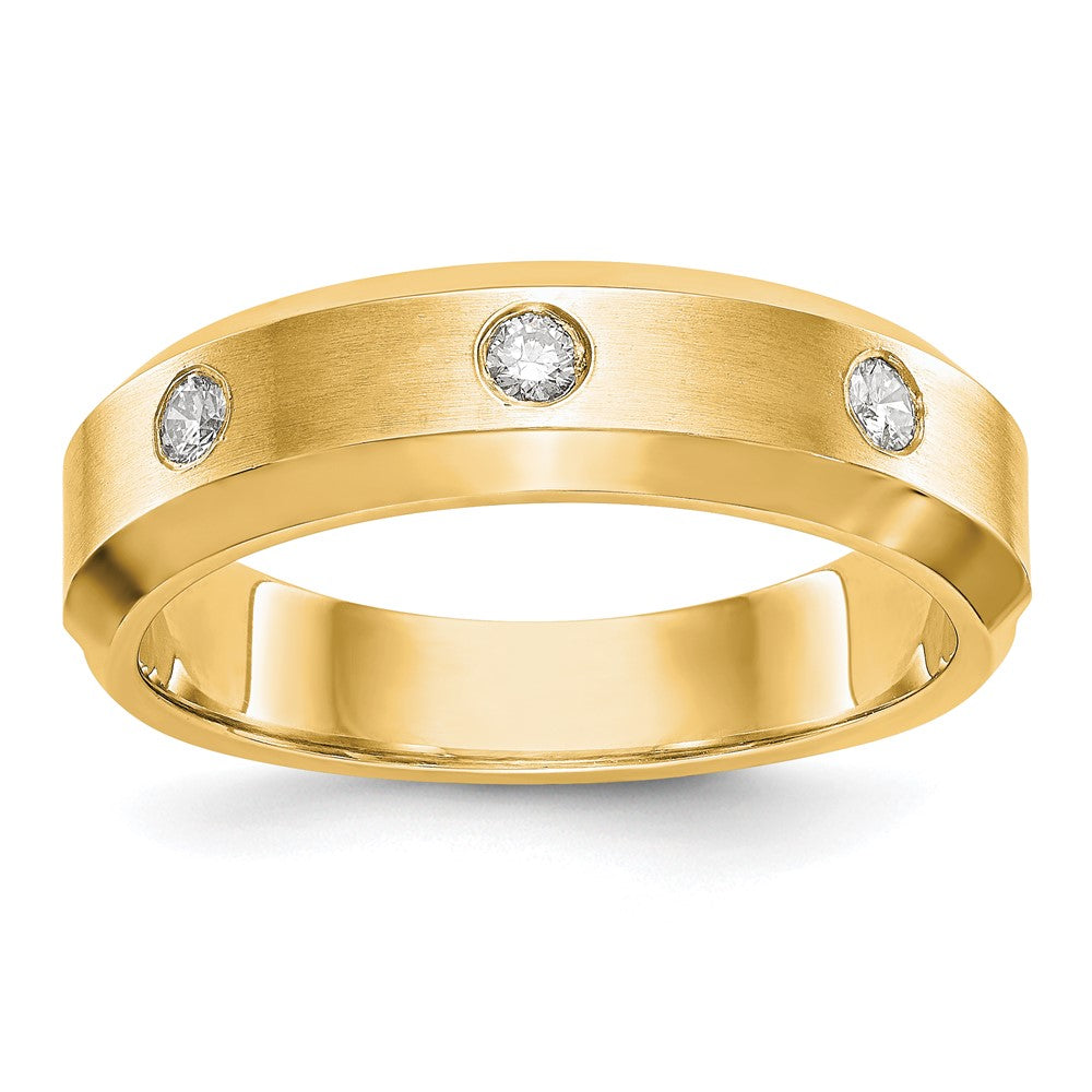 True Origin 14K Yellow Gold Men's 1/6 carat Lab Grown Diamond VS+ F+ Complete Band