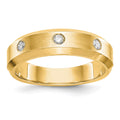 True Origin 14K Yellow Gold Men's 1/6 carat Lab Grown Diamond VS+ F+ Complete Band