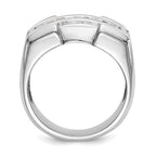 14k White Gold Diamond Men's Band
