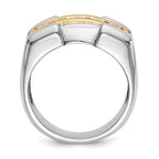 14K Yellow Gold Diamond Men's Band