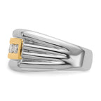 14K Yellow Gold Diamond Men's Band