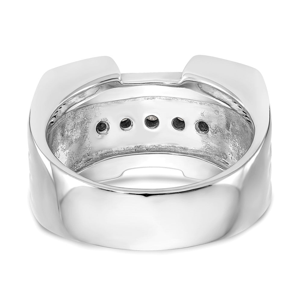 14K Yellow Gold Diamond Men's Band