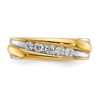 IBGoodman 14k Two-tone 3/8 carat Lab Grown Diamond VS/SI+ G+ Complete Men's Ring