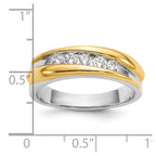 IBGoodman 14k Two-tone 3/8 carat Lab Grown Diamond VS/SI+ G+ Complete Men's Ring