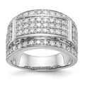 IBGoodman 14k White Gold 2 carat Lab Grown Diamond VS/SI+ G+ Men's Ring