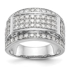 IBGoodman 14k White Gold 2 carat Lab Grown Diamond VS/SI+ G+ Men's Ring