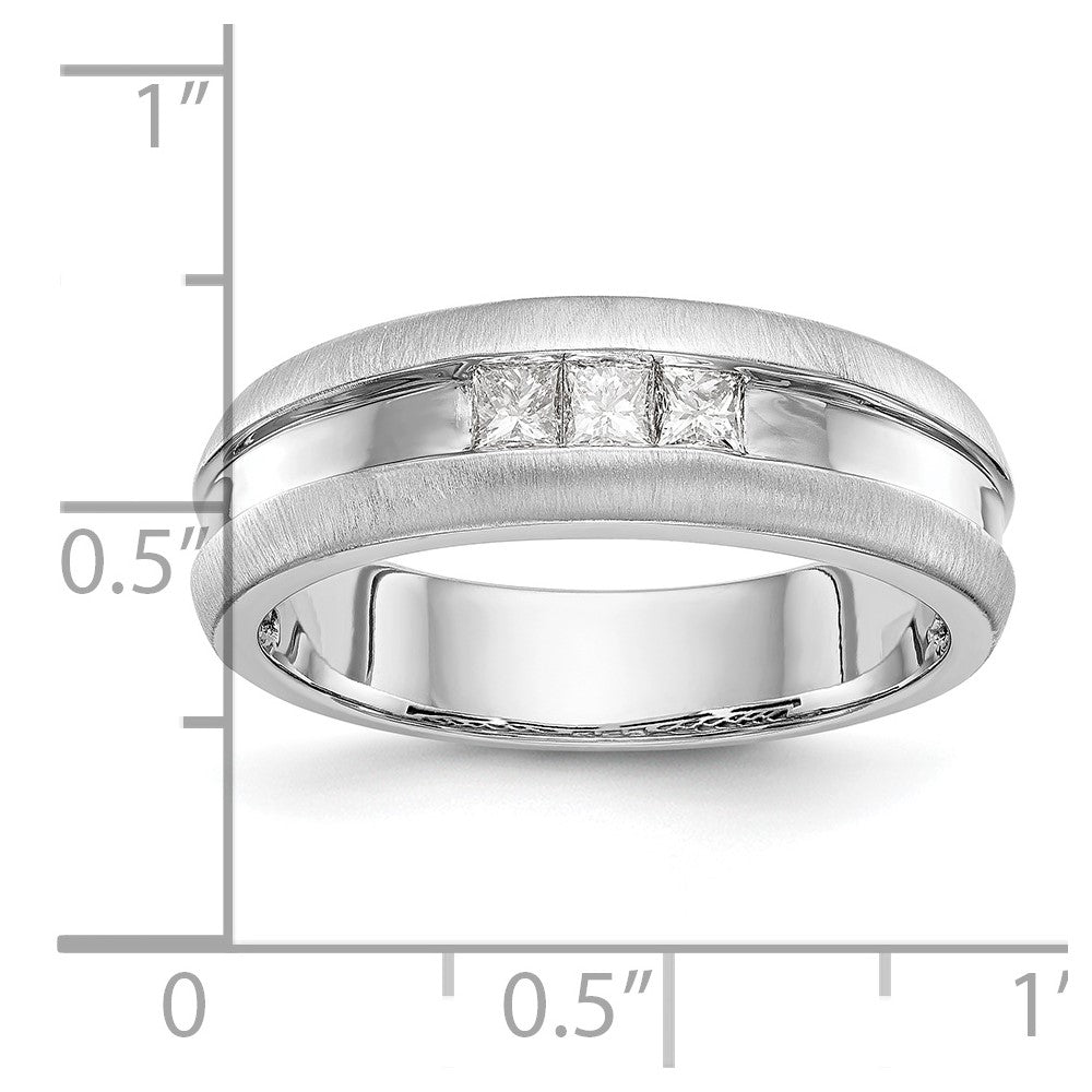 14K White Gold 1/3 carat Diamond Complete Men's Channel Band