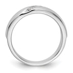 True Origin 14K White Gold Men's 1/5 carat Lab Grown Diamond VS+ F+ Complete Band