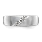 True Origin 14K White Gold Men's 1/5 carat Lab Grown Diamond VS+ F+ Complete Band