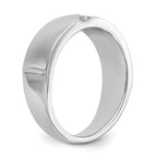 14K White Gold 3-Stone 1/5 carat Diamond Complete Men's Band