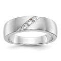 True Origin 14K White Gold Men's 1/5 carat Lab Grown Diamond VS+ F+ Complete Band
