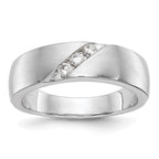 True Origin 14K White Gold Men's 1/5 carat Lab Grown Diamond VS+ F+ Complete Band