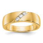 True Origin 14K Yellow Gold Men's 1/5 carat Lab Grown Diamond VS+ F+ Complete Band