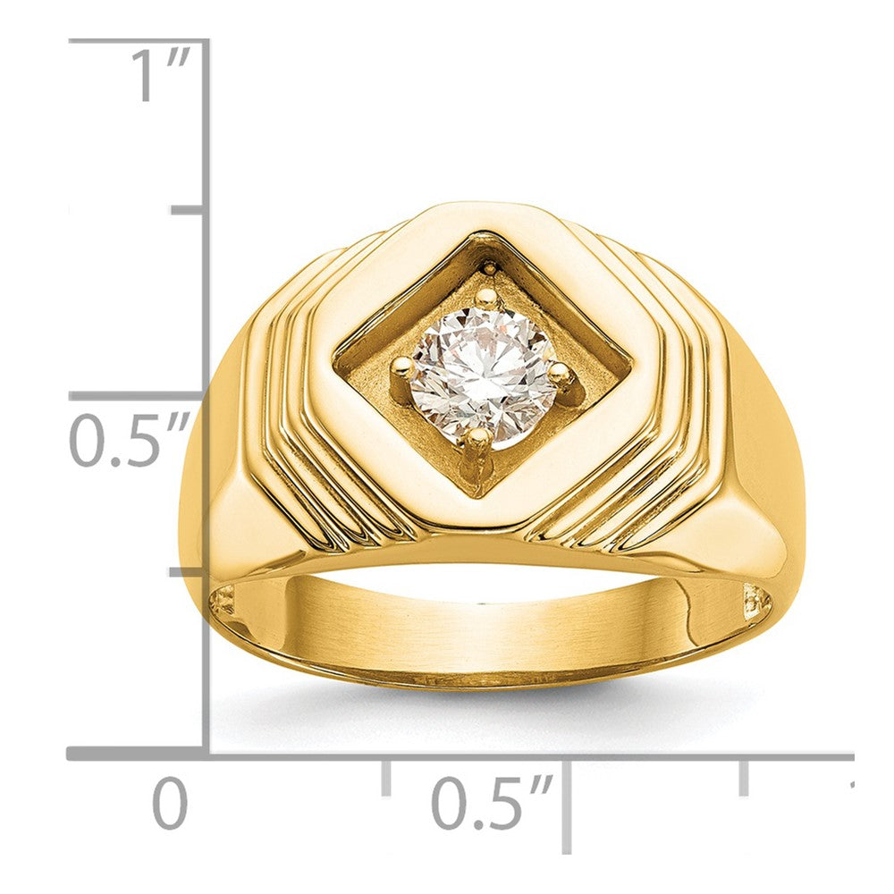 14K 1/2 carat Diamond Complete Men's Ring