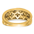 IBGoodman 14k 1/6 carat Lab Grown Diamond VS/SI+ G+ Three Stone Complete Men's Ring