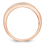 14K Rose Gold Diamond Men's Band