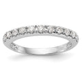 14k White Gold 1/3 carat Diamond Complete Wedding Band
