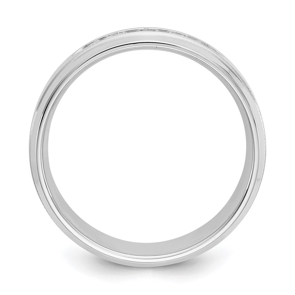 True Origin 14K White Gold 1/2 carat Lab Grown Diamond VS+ F+ Complete Bevel Miligrain Band