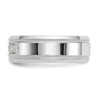 True Origin 14K White Gold 1/2 carat Lab Grown Diamond VS+ F+ Complete Bevel Miligrain Band
