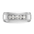 True Origin 14K White Gold 1/2 carat Lab Grown Diamond VS+ F+ Complete Bevel Miligrain Band