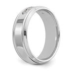 True Origin 14K White Gold 1/2 carat Lab Grown Diamond VS+ F+ Complete Bevel Miligrain Band