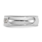 True Origin 14K White Gold Men's 1/2 carat Lab Grown Diamond VS+ F+ Complete Miligrain Band