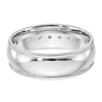 True Origin 14K White Gold Men's 1/2 carat Lab Grown Diamond VS+ F+ Complete Miligrain Band