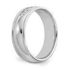 True Origin 14K White Gold Men's 1/2 carat Lab Grown Diamond VS+ F+ Complete Miligrain Band