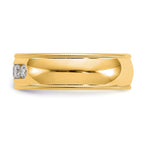 True Origin 14K Yellow Gold Men's 1/2 carat Lab Grown Diamond VS+ F+ Complete Miligrain Band
