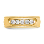 True Origin 14K Yellow Gold Men's 1/2 carat Lab Grown Diamond VS+ F+ Complete Miligrain Band