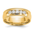 True Origin 14K Yellow Gold Men's 1/2 carat Lab Grown Diamond VS+ F+ Complete Miligrain Band