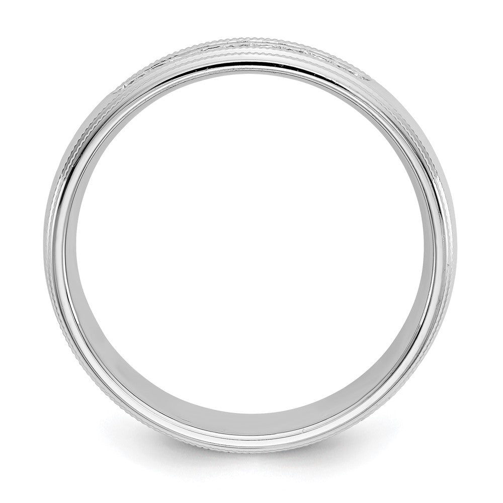 True Origin 14K White Gold 1/2 carat Lab Grown Diamond VS+ F+ Complete Double Miligrain Band