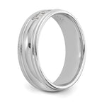 True Origin 14K White Gold 1/2 carat Lab Grown Diamond VS+ F+ Complete Double Miligrain Band