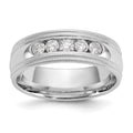 True Origin 14K White Gold 1/2 carat Lab Grown Diamond VS+ F+ Complete Double Miligrain Band
