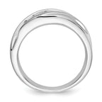 True Origin 14K White Gold Men's 1/2 carat Lab Grown Diamond VS/SI D E F Brushed and Polished Band