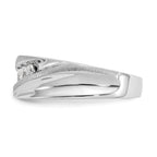 True Origin 14K White Gold Men's 1/2 carat Lab Grown Diamond VS/SI D E F Brushed and Polished Band