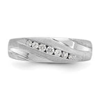 True Origin 14K White Gold Men's 1/4 carat Lab Grown Diamond VS+ F+ Complete Brushed and Polished Band