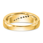 True Origin 14K Yellow Gold Men's 1/4 carat Lab Grown Diamond VS+ F+ Complete Brushed and Polished Band